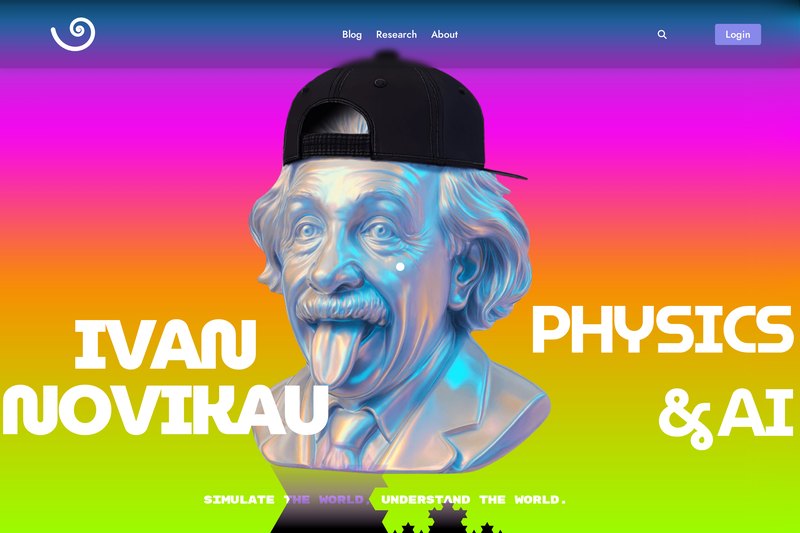 Screenshot of the Vania Novikau website